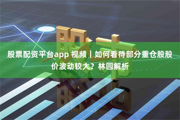 股票配资平台app 视频｜如何看待部分重仓股股价波动较大？林园解析
